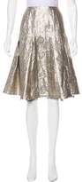 Thumbnail for your product : Lela Rose Metallic Knee-Length Skirt
