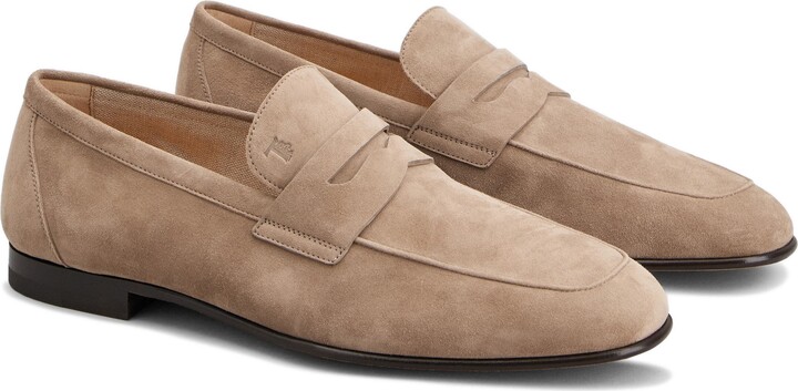 Tod's Goatskin Suede Penny Loafer