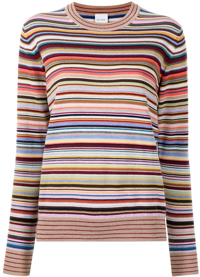 fitted striped sweater