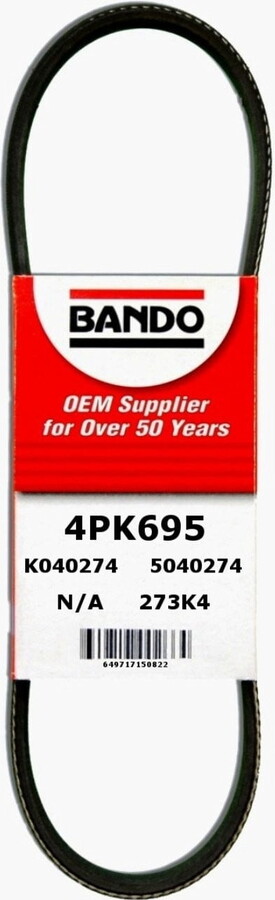Bando USA 4PK695 Serpentine Belt Fits select: 1998 EAGLE TALON
