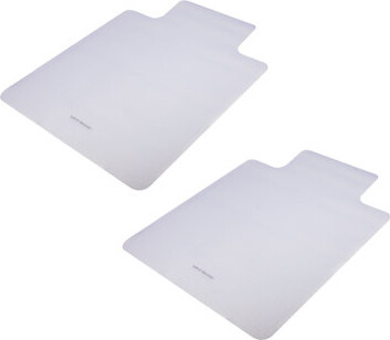 Mind Reader Office Chair Mat for Carpet, Chair Mat, PVC, 47.5"L x 35.5"W x 0.125"H, 2-Pack