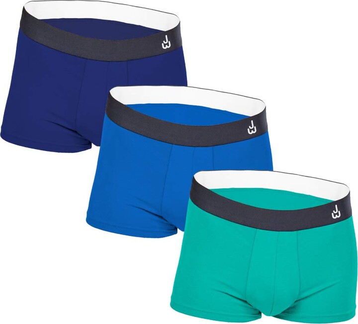 JustWears Trunks Pack of 3 Anti Chafing No Ride Up Organic