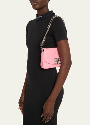 Balenciaga Small Napa Leather Chain Shoulder Bag