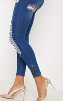 Thumbnail for your product : PrettyLittleThing Black Extreme Distressed Bum Rip Skinny Jean