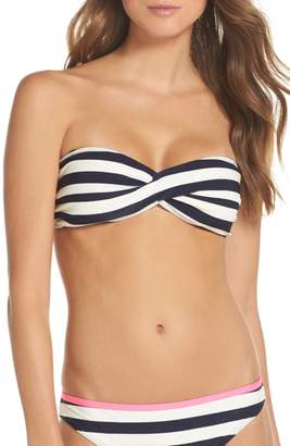 Ted Baker Texture Stripe Bandeau Bikini Top