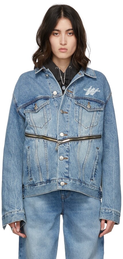 jean jacket with zipper