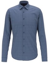 Thumbnail for your product : BOSS Micro-patterned slim-fit shirt in a cotton blend