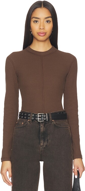 Dr. Denim Stella Waffle Top