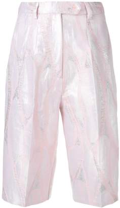 Couture Atu Body metallic knee-length shorts