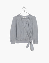 Thumbnail for your product : Madewell Wrap Top in Indigo Stripe