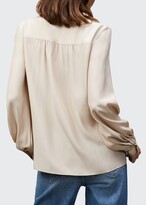 Thumbnail for your product : Lafayette 148 New York Therese Matte Silk Blouse
