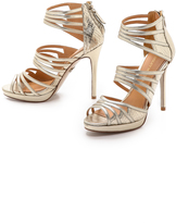 Thumbnail for your product : Badgley Mischka Fonda Metallic Strap Sandals