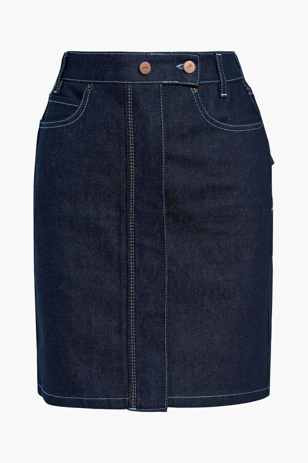 dark denim skirt