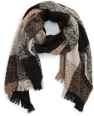 Sole Society Women's Check Blanket Scarf