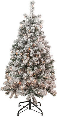 Northlight Madison Artificial Clear Lights 4 1/2 Foot Flocked Pine Christmas Tree