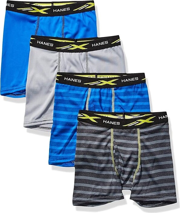 Hanes, Underwear & Socks, New Hanes 6 Pack Greyblueblack Tagless Cool  Comfort Soft Boxer Briefs Size Xl