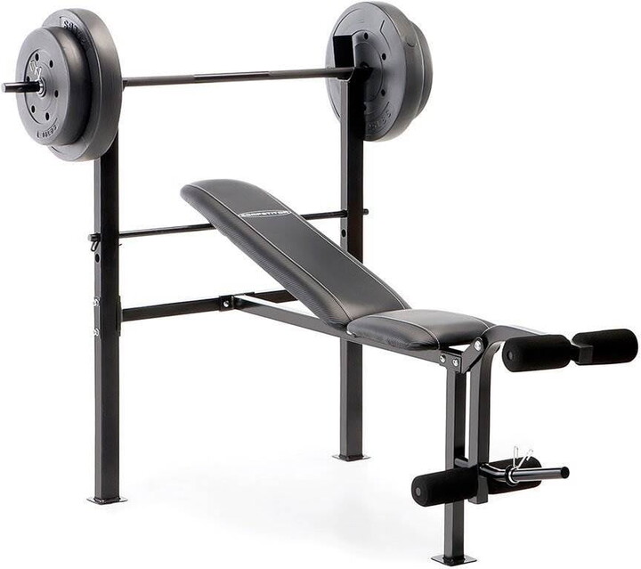 Marcy Pro CB-20111 Standard Adjustable Weight Bench with 80 lbs Weight Set