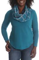 Thumbnail for your product : Lee Women's Casual Fleece Pullover with Plaid Scarf