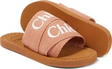Thumbnail for your product : Chloé Children Woody canvas slides