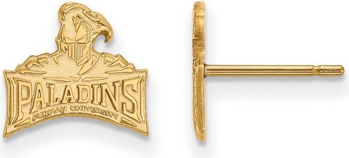 Black Bow Jewelry Co. BlackBowJewelry14kYellowGoldPlatedSterlingSilverFurmanPaladinsNCAAMascotExtraSmallPostEarrings