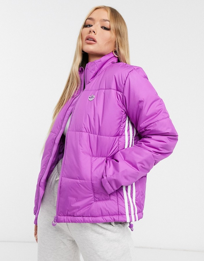 adidas jacket women purple
