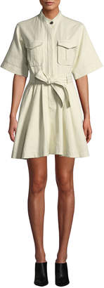 A.L.C. Bryn Short-Sleeve Belted Dress