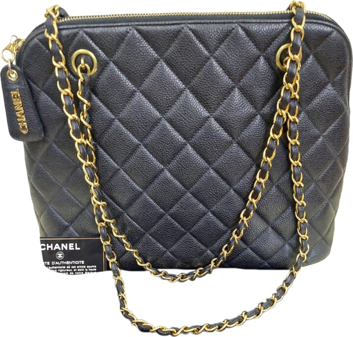 Chanel Vintage CC Chain leather bag - ShopStyle