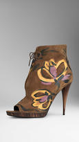 Thumbnail for your product : Burberry Hand-Painted Suede Ankle Boots
