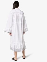 Thumbnail for your product : See by Chloe White Embroidered Cotton Poplin Midi Dress