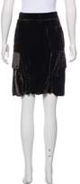 Thumbnail for your product : Ann Demeulemeester Velvet Knee-Length Skirt