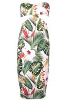 Thumbnail for your product : boohoo Sweetheart Tropical Cut Out Midi Dress