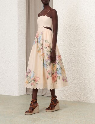 Zimmermann Halliday Scallop Midi Dress - ShopStyle
