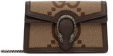 Thumbnail for your product : Gucci Brown & Beige Super Mini Dionysus Jumbo GG Shoulder Bag