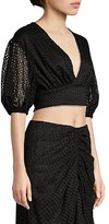Thumbnail for your product : Significant Other Malia Cropped Puff Sleeve Blouse