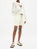 Thumbnail for your product : Wales Bonner Drawstring-waist Cotton-blend Twill Shorts - Light Yellow
