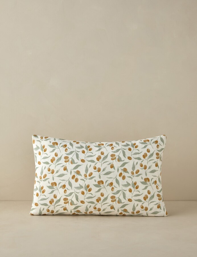 Lulu and Georgia Kumquats Linen Pillow