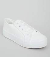 Thumbnail for your product : New Look Wide Fit White Chunky Sole Trainers