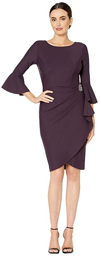 aubergine cocktail dress