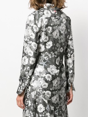 Thom Browne Floral-Print Button-Up Shirt