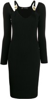 Thumbnail for your product : Versace Medusa detail ribbed dress