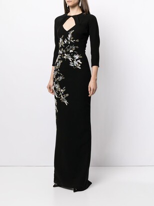 Saiid Kobeisy Sequin-Embellished Fitted Gown