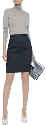 Elie Tahari Pinstriped Linen-Blend Twill Mini Skirt