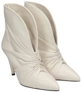 Thumbnail for your product : Isabel Marant Lasteen High Heels Ankle Boots In White Leather