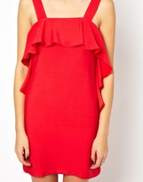 Thumbnail for your product : Paisie Shift Dress With Ruffle Panel