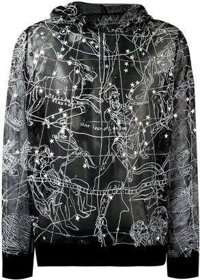 Kokon To Zai constellation transparent hoodie - unisex - Silk - M