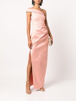 Thumbnail for your product : Aidan Mattox One-Shoulder Jacquard Dress
