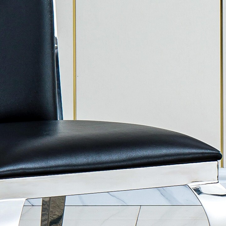 Modern Leatherette Dining Chairs Set of 2 ShopStyle