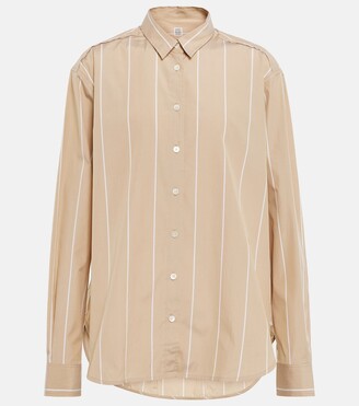 Totême Striped cotton poplin shirt