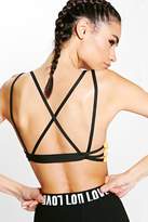Thumbnail for your product : boohoo Daisy Fit Strappy Back Sports Bra
