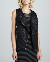 Thumbnail for your product : C&C California Quilted Faux-Leather Zip Vest